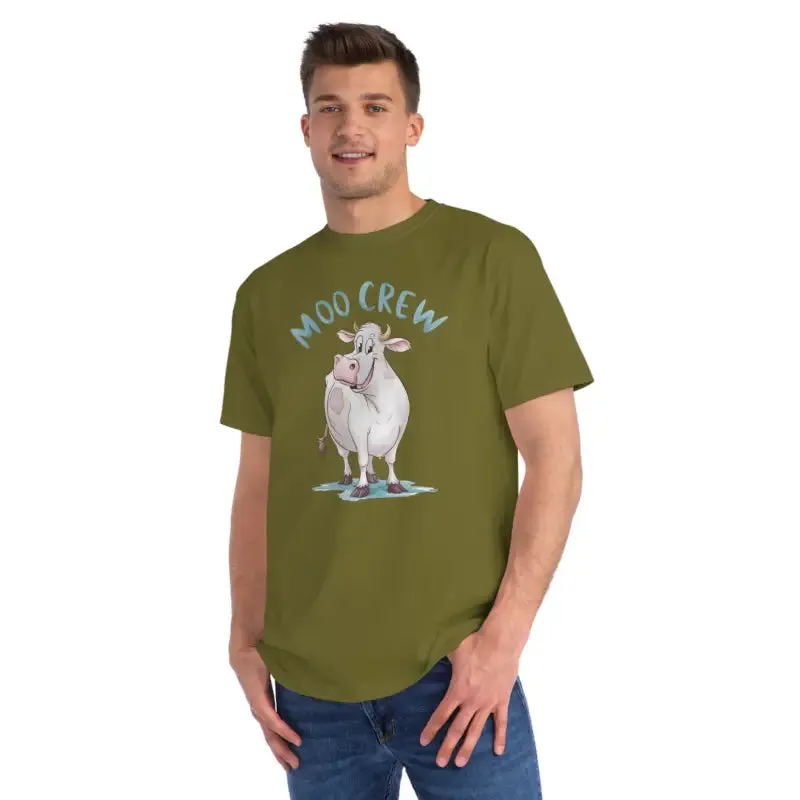 Eco Friendly Moo Crew Cow Tee for Cozy Vibes