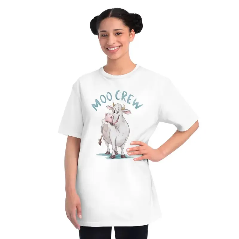 Eco Friendly Moo Crew Cow Tee for Cozy Vibes