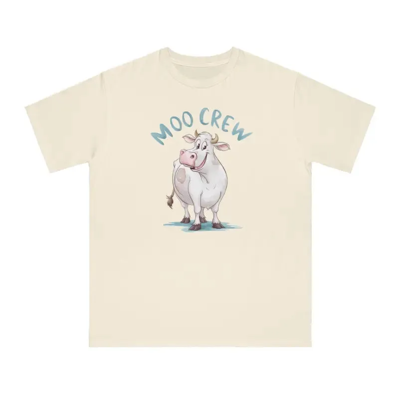 Eco Friendly Moo Crew Cow Tee for Cozy Vibes
