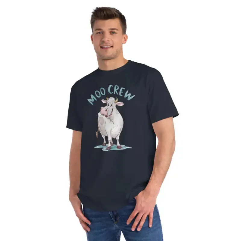 Eco Friendly Moo Crew Cow Tee for Cozy Vibes