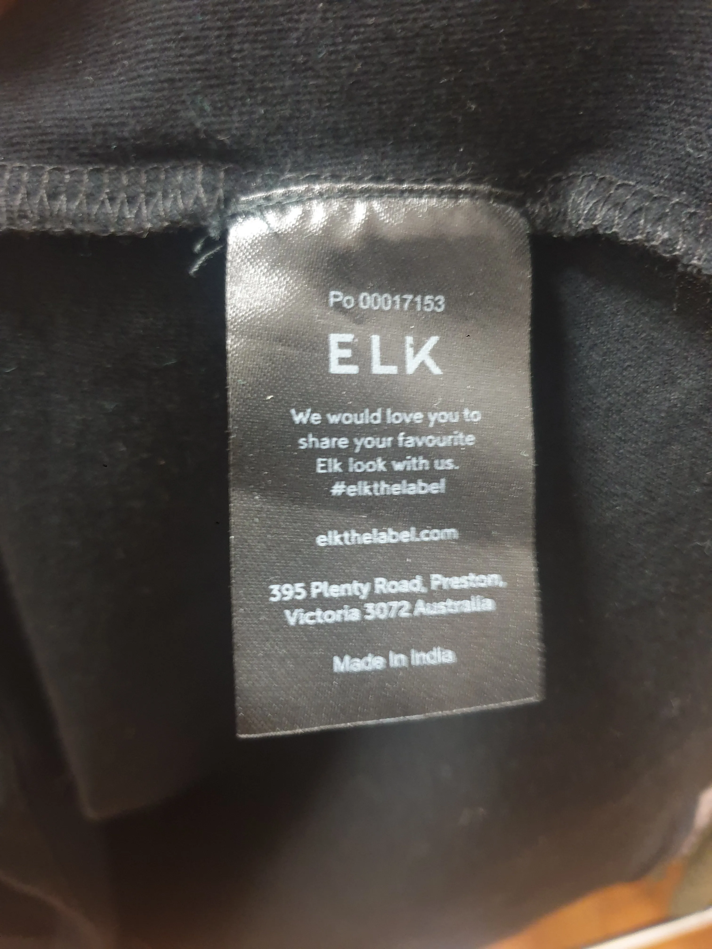 Elk black long sleeve top size 16