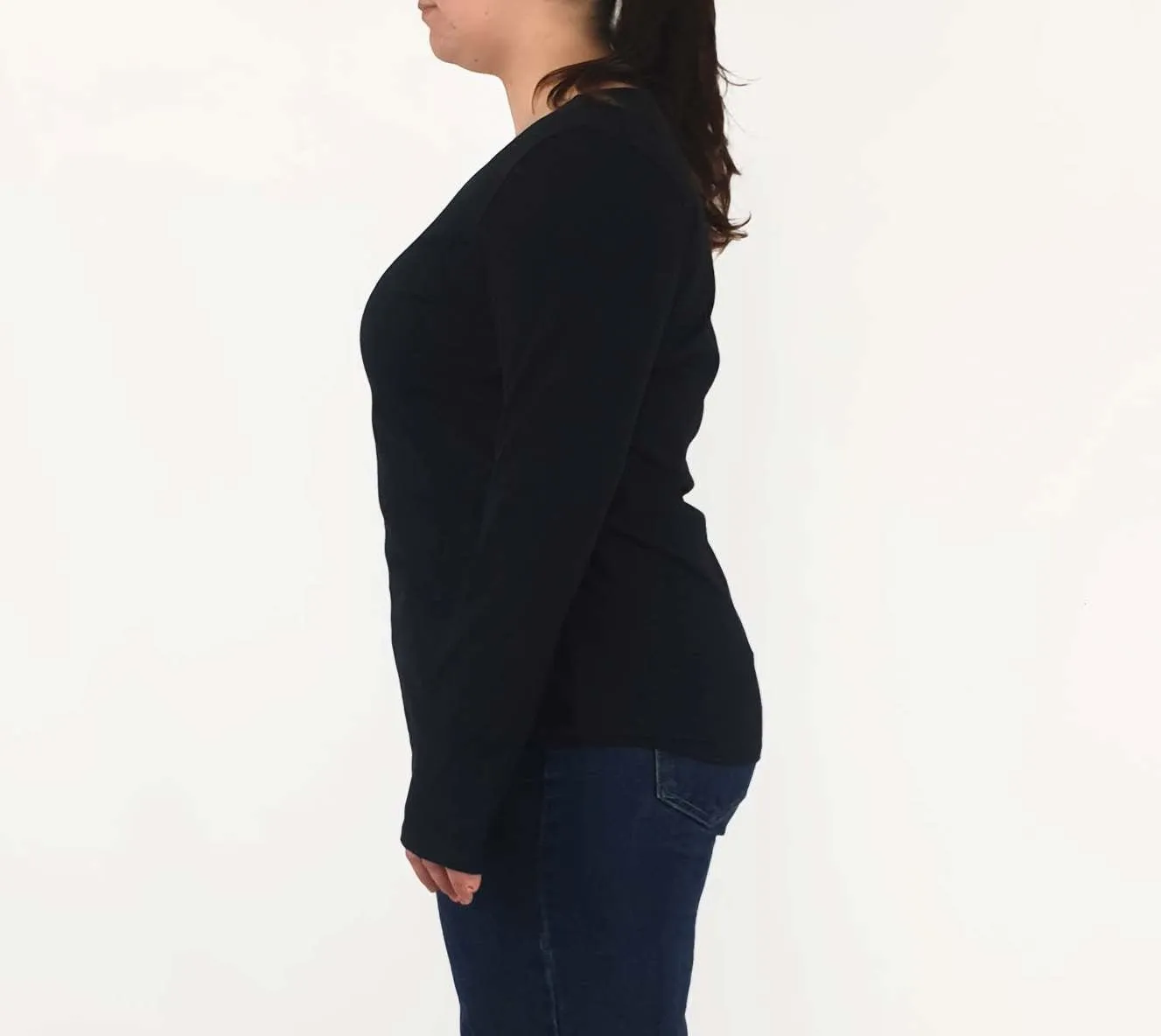 Elk black long sleeve top size 16