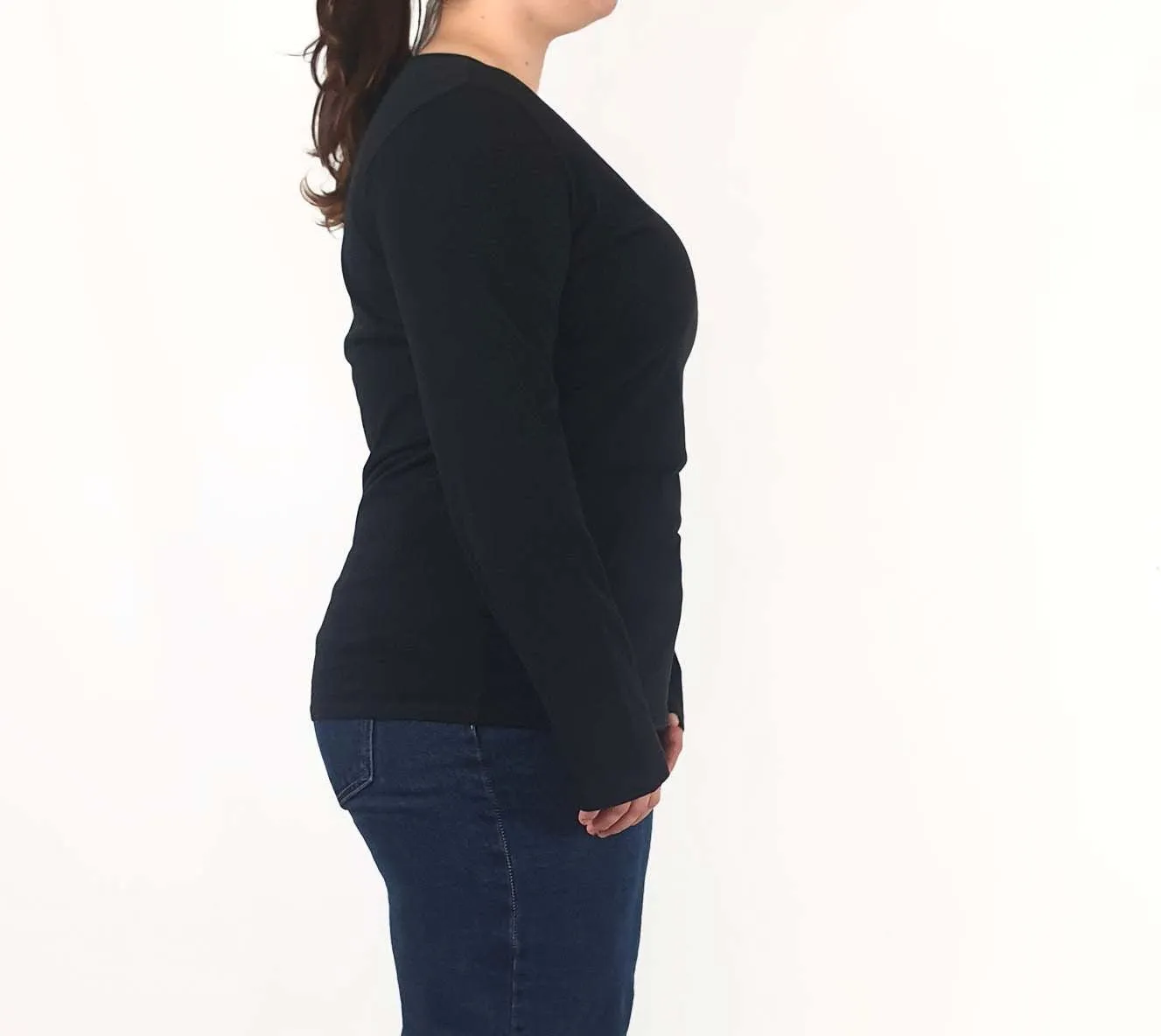 Elk black long sleeve top size 16