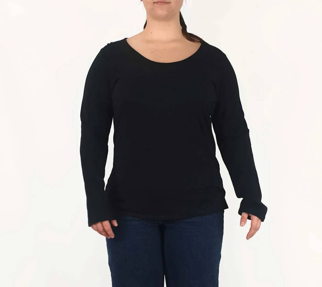 Elk black long sleeve top size 16
