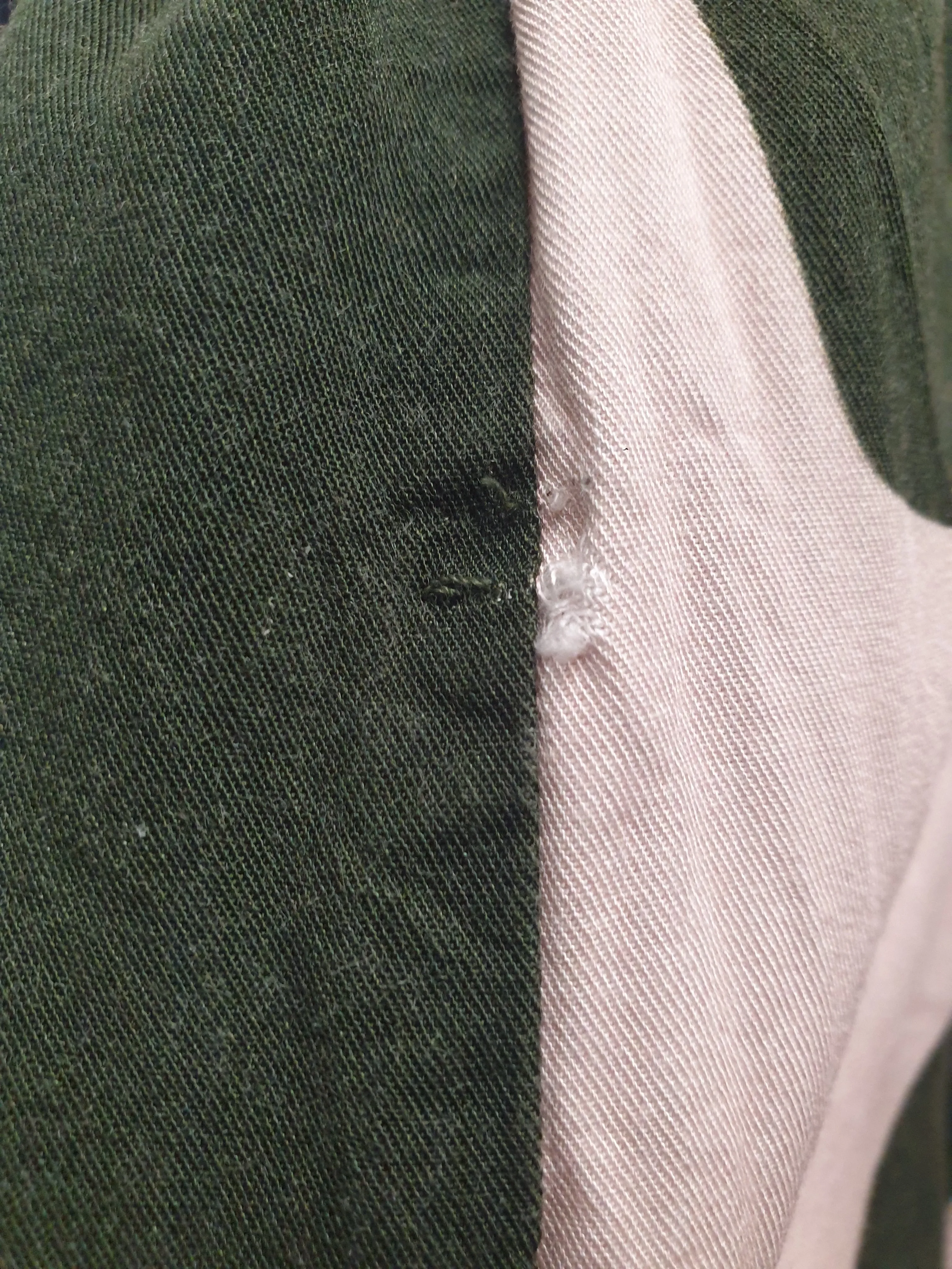Elk green and pink long sleeve top size 12 (note: inconsistencies)