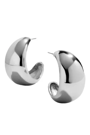 Emma Silver Large Hoop Earring