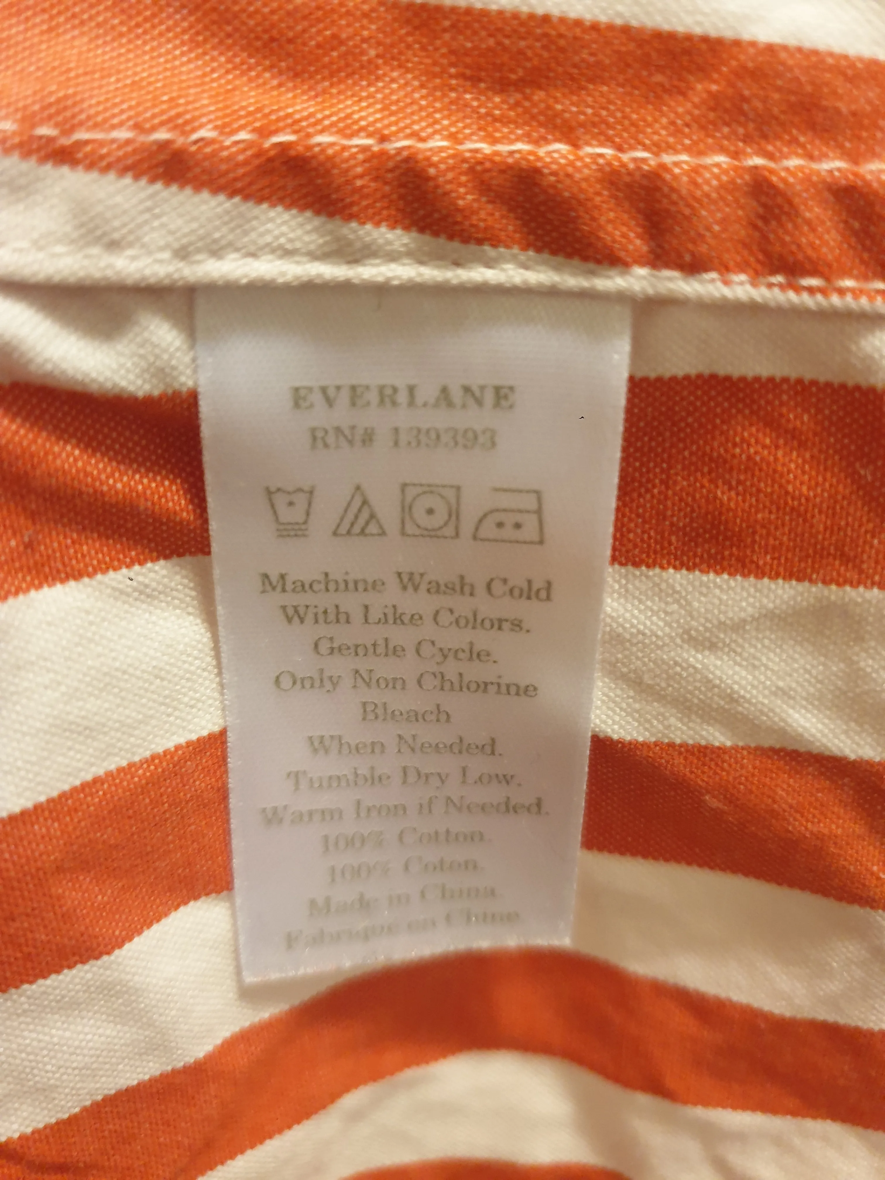 Everlane red and white striped top fits size 14