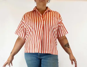 Everlane red and white striped top fits size 14