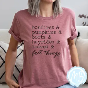 Fall Things Adult Tee