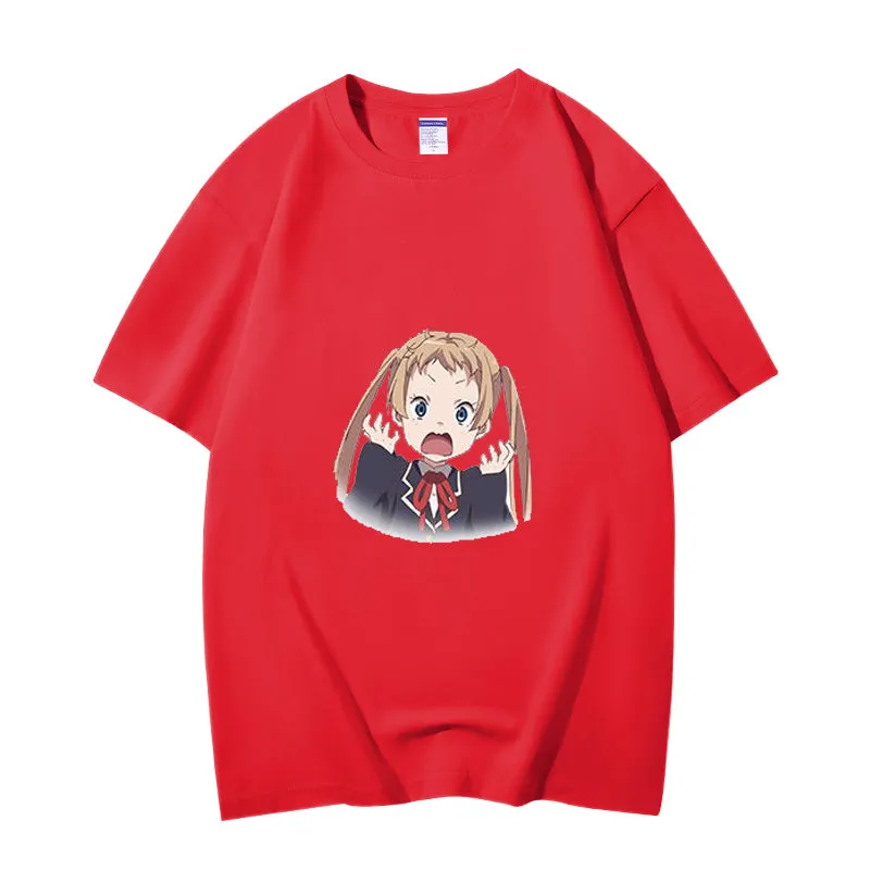 Fashion Anime Chuunibyou demo koi ga shitai Dekomori Sanae 230g GSM Hipster Style Oversized Cotton T-shirt