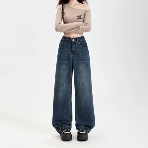 Fashionable Mid-Waisted Straight-Leg Jeans for Women with a Comfortable Feel
