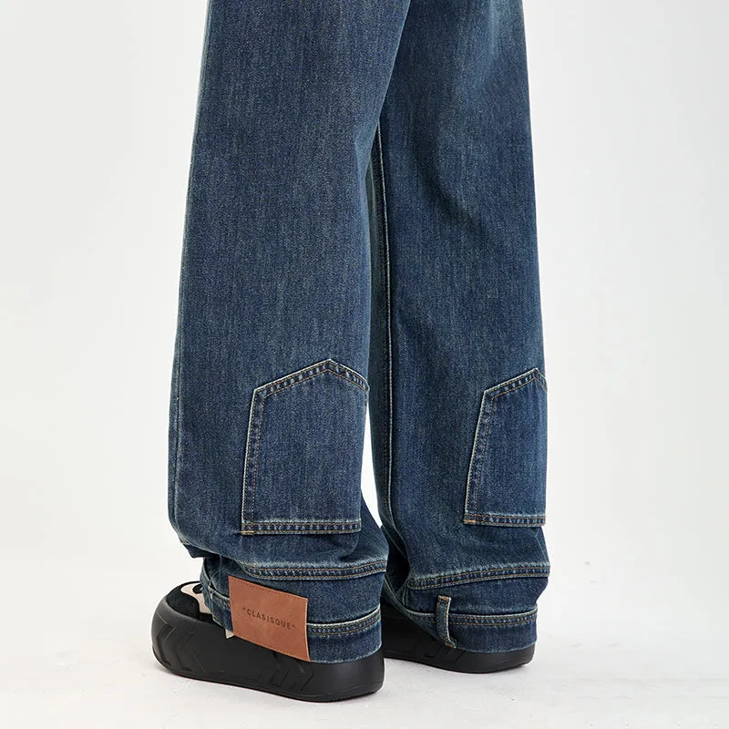 Fashionable Mid-Waisted Straight-Leg Jeans for Women with a Comfortable Feel