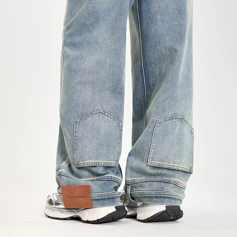 Fashionable Mid-Waisted Straight-Leg Jeans for Women with a Comfortable Feel