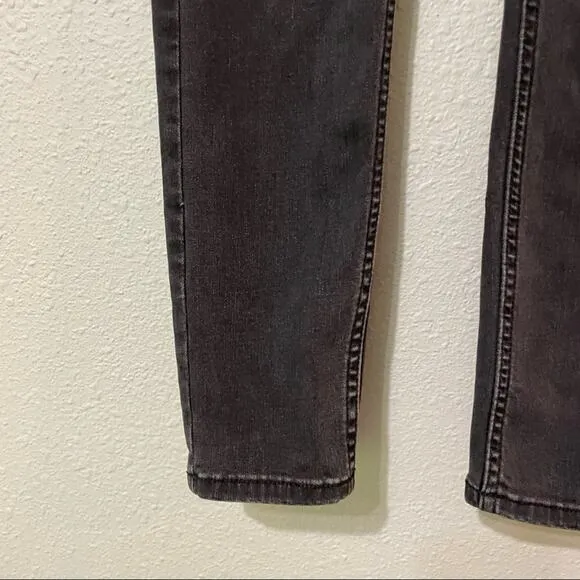 Free People Black Lace Up Waist Skinny Jeans 27