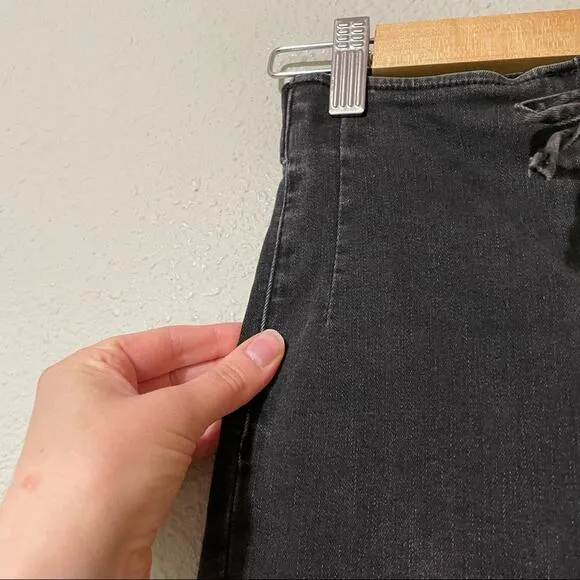 Free People Black Lace Up Waist Skinny Jeans 27