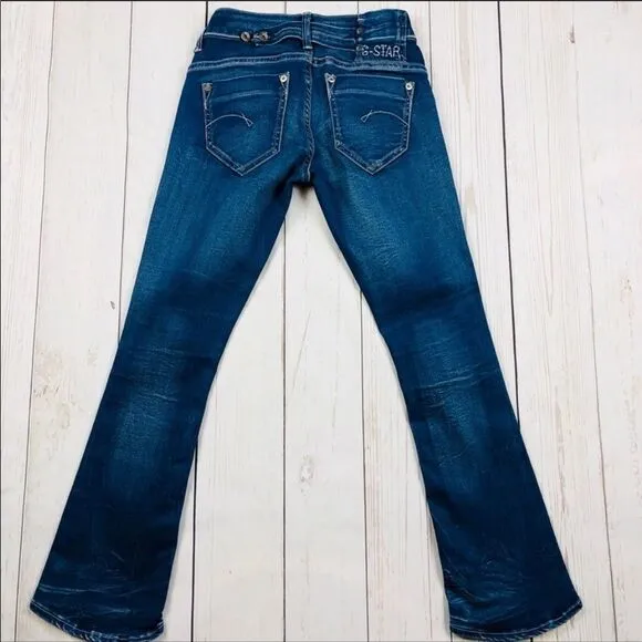 G-Star Midge Mini Bell Ankle Jeans Size 25