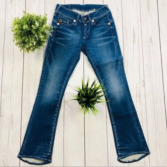 G-Star Midge Mini Bell Ankle Jeans Size 25
