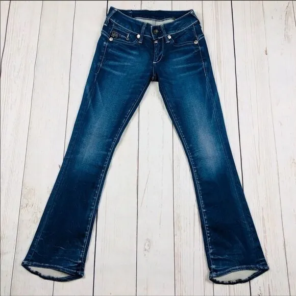 G-Star Midge Mini Bell Ankle Jeans Size 25