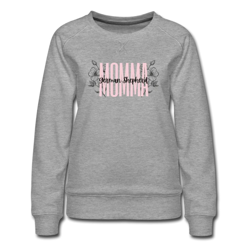 German Shepherd Momma Floral-Women’s Premium Sweatshirt