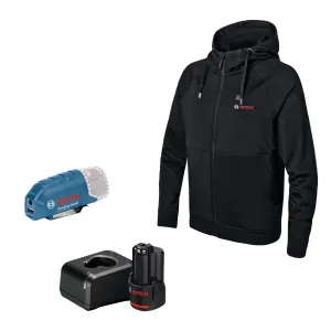 GHH 12 18V XA Beheizbare Sweatjacke inkl. 2.0 Ah Akku, Größe wählbar: S - 3XL