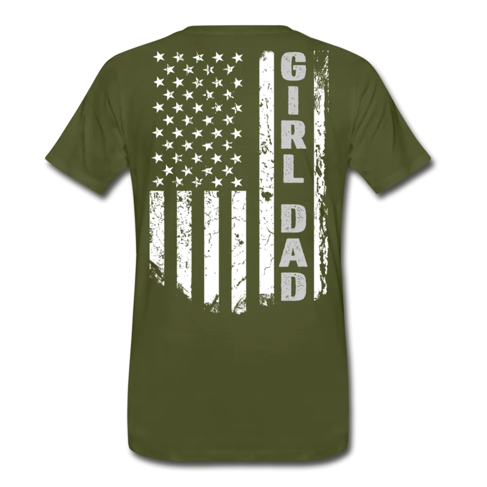 Girl Dad American Flag Men's Premium T-Shirt