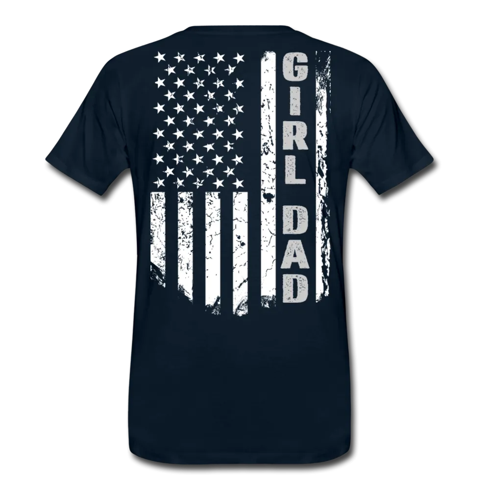 Girl Dad American Flag Men's Premium T-Shirt