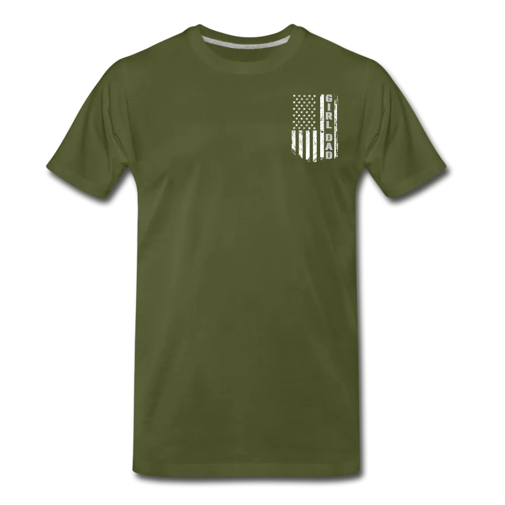 Girl Dad American Flag Men's Premium T-Shirt