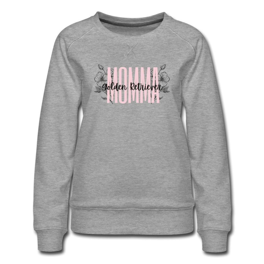 Golden Retriever Momma-Floral Women’s Premium Sweatshirt