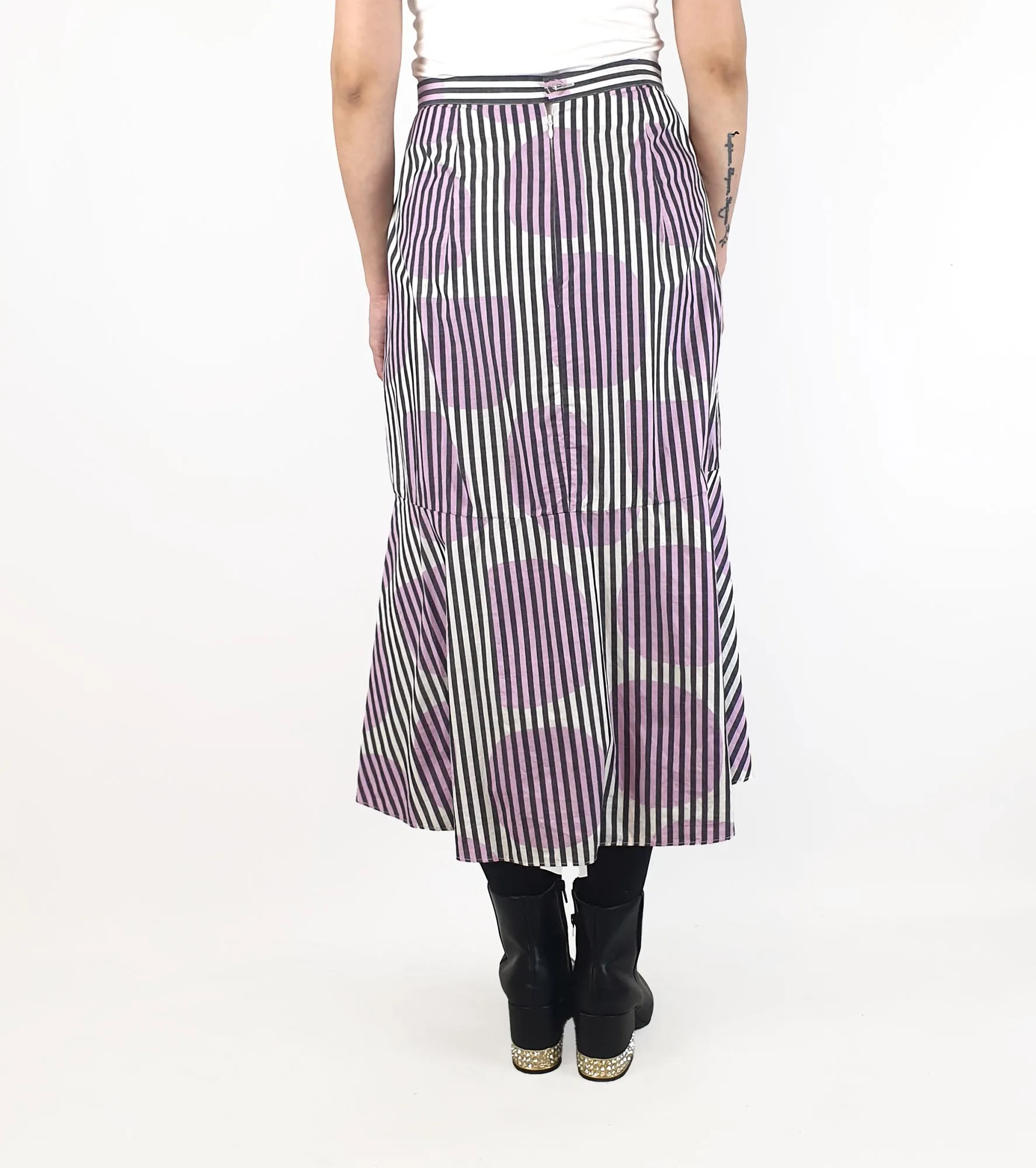 Gorman purple and white striped skirt size 10