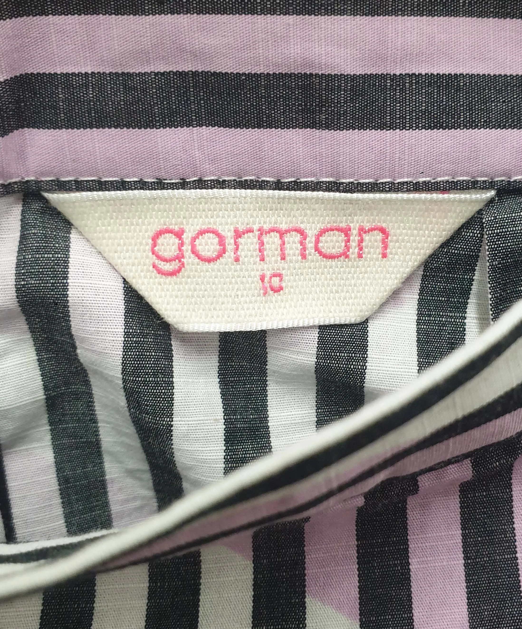 Gorman purple and white striped skirt size 10