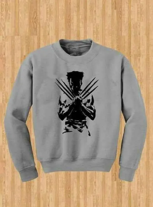 Grey Round Neck Printed Sweatshirt For Men 400