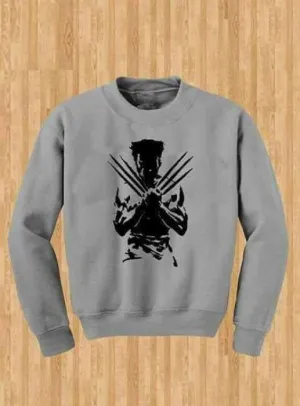 Grey Round Neck Printed Sweatshirt For Men 400