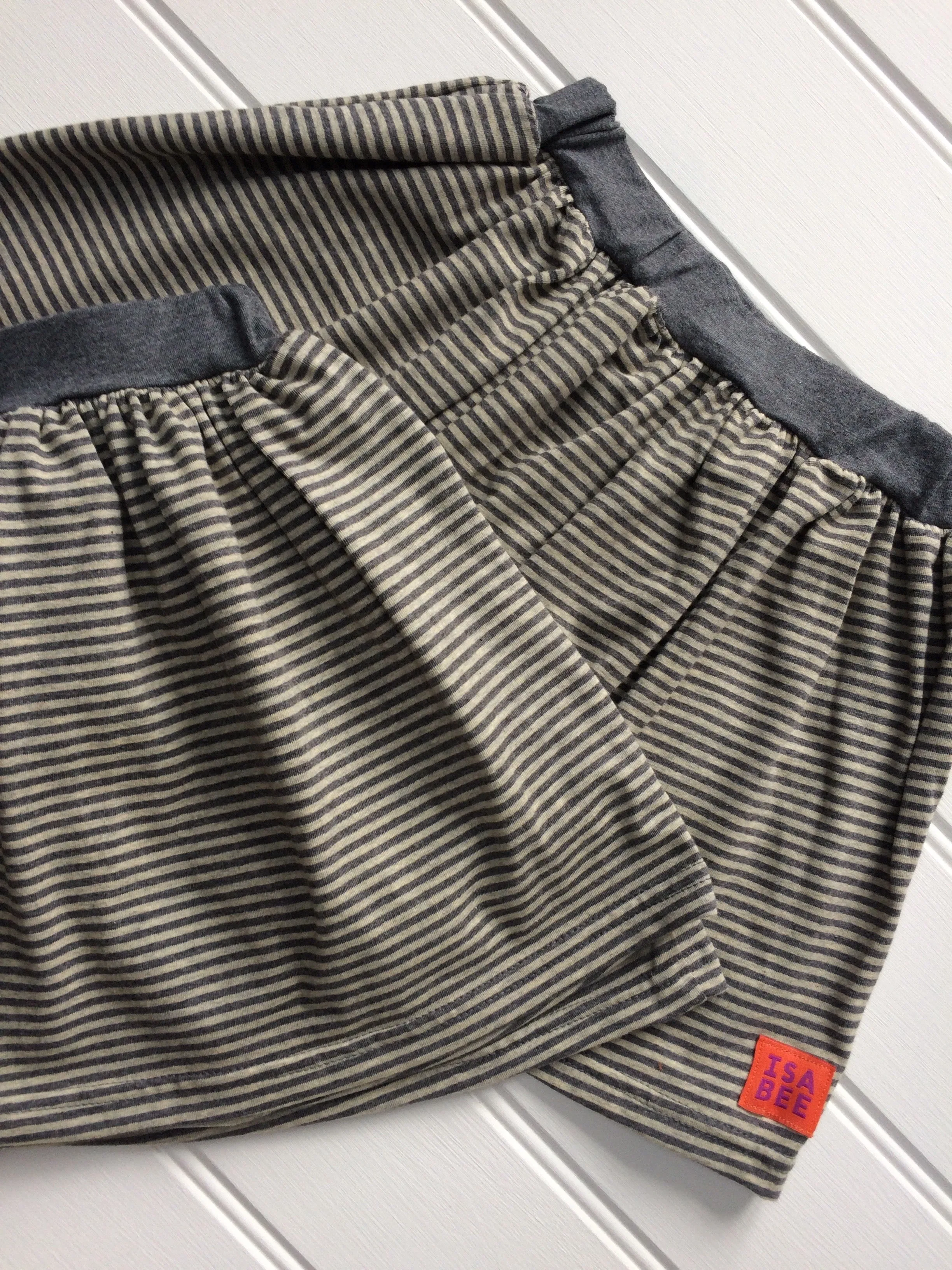 Grey Striped Skirt