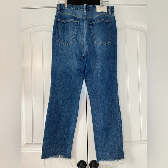 GRLFRND The Cassidy Mid Rise Straight Jeans Runyon Canyon Blue Size 30