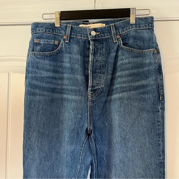 GRLFRND The Cassidy Mid Rise Straight Jeans Runyon Canyon Blue Size 30