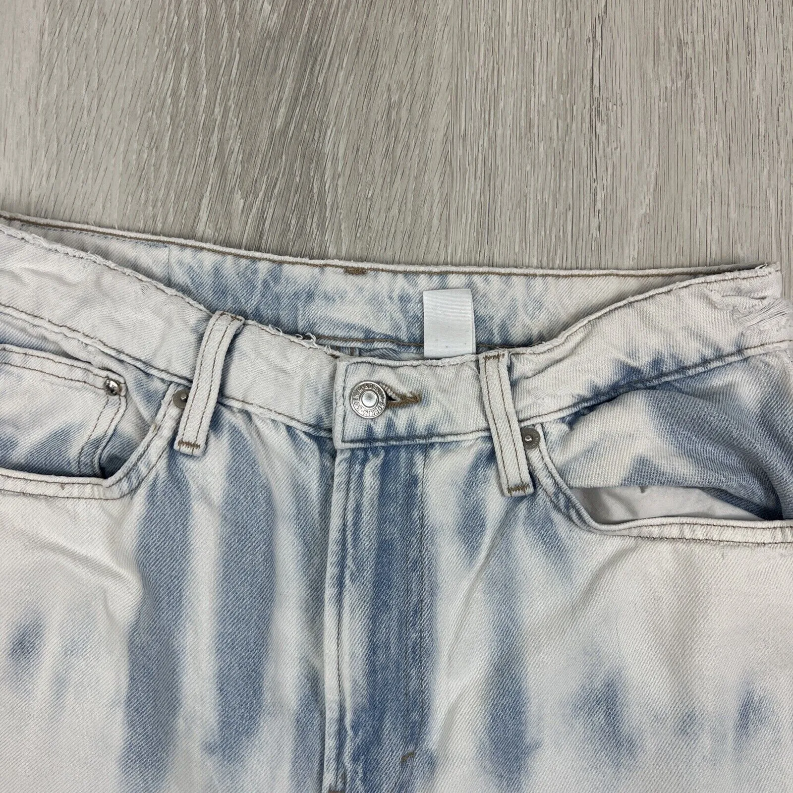 H&M &Denim Womens Wide Leg Loose Straight High Waist Jeans Size 8