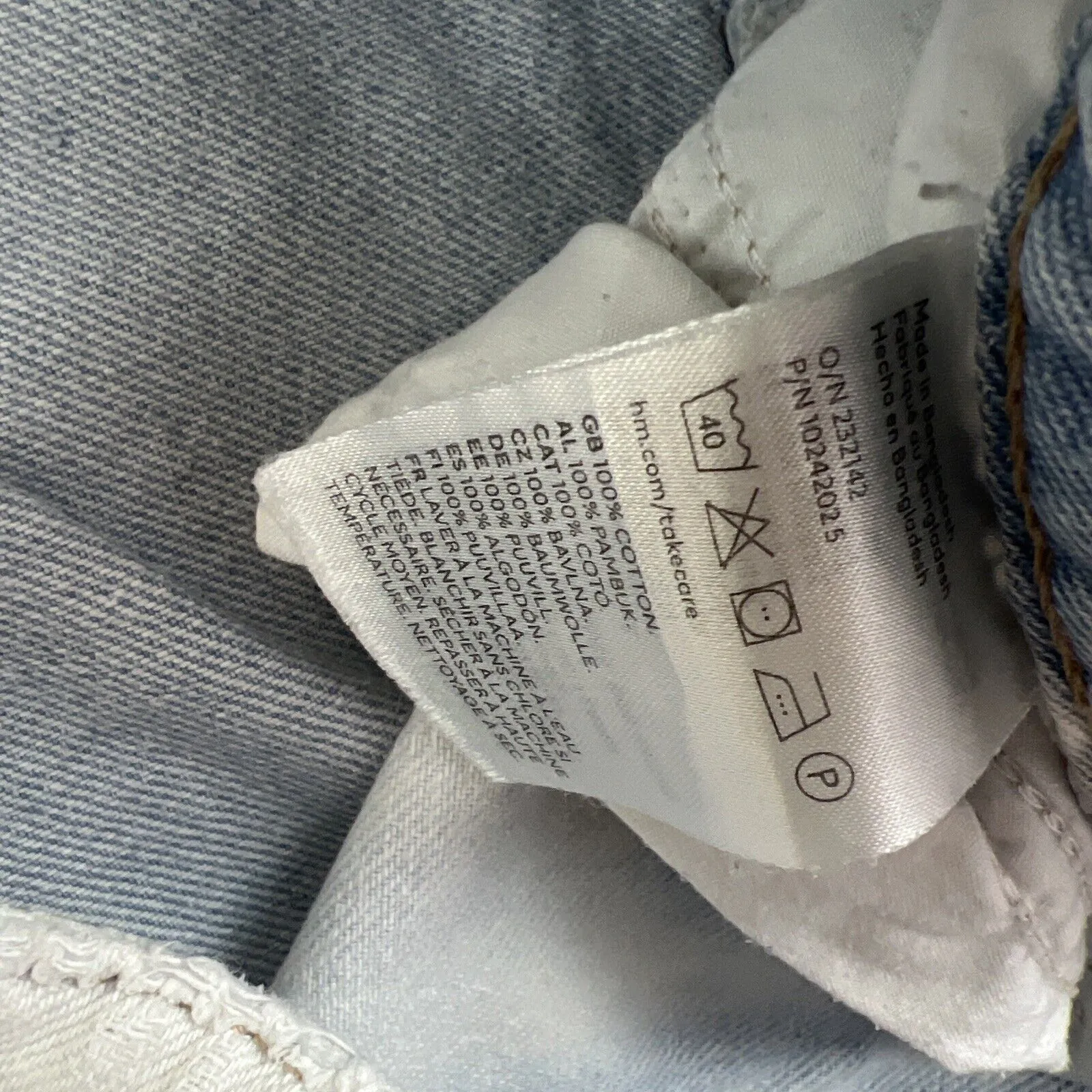 H&M &Denim Womens Wide Leg Loose Straight High Waist Jeans Size 8