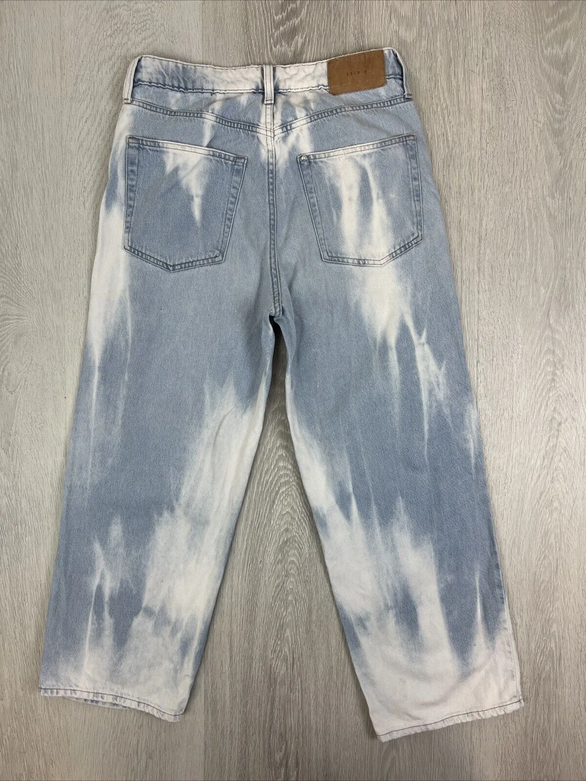 H&M &Denim Womens Wide Leg Loose Straight High Waist Jeans Size 8