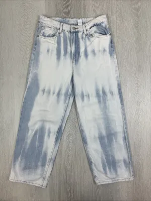 H&M &Denim Womens Wide Leg Loose Straight High Waist Jeans Size 8