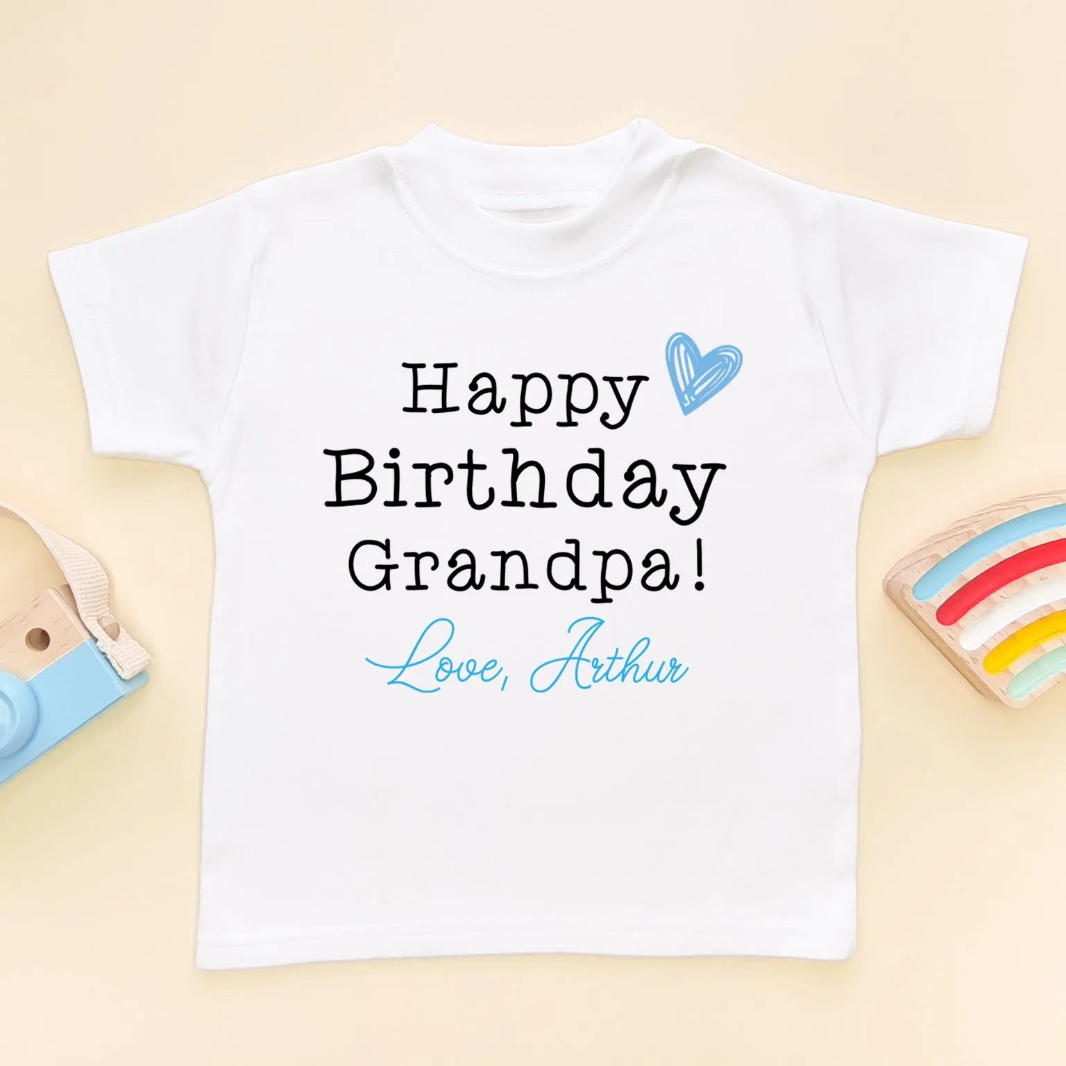 Happy Birthday Grandpa (Boy) Personalised Toddler & Kids T Shirt