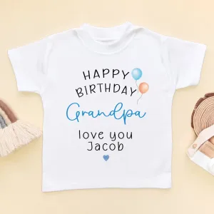 Happy Birthday Grandpa Personalised Toddler & Kids T Shirt