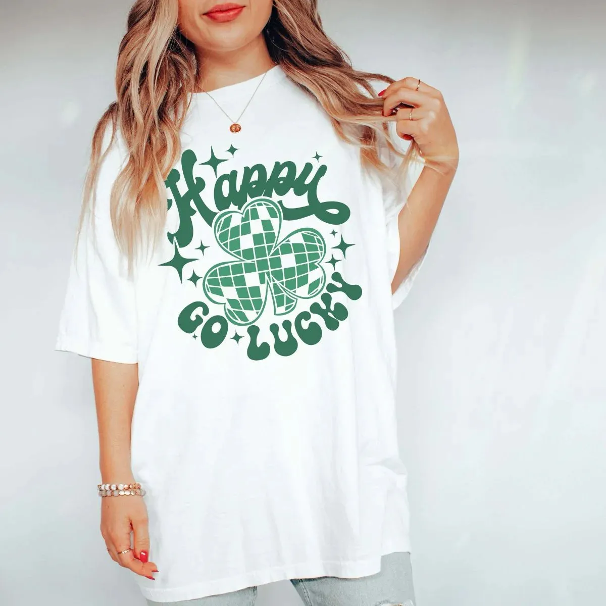 Happy Go Lucky Disco Clover Tee