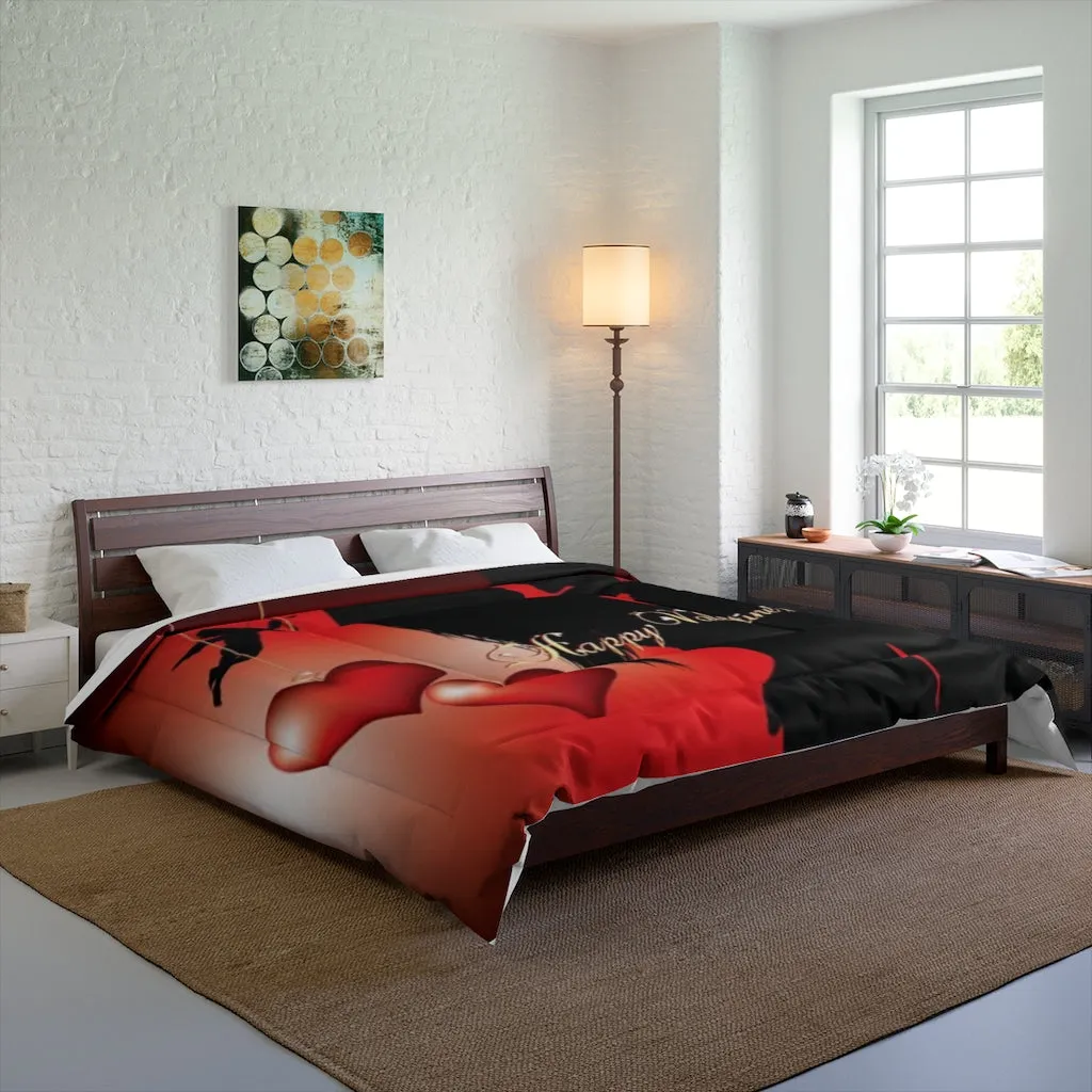 Happy Valentines Day Comforter, Valentine's day, Custom comforter, Personalized comforter, Graphic comforter