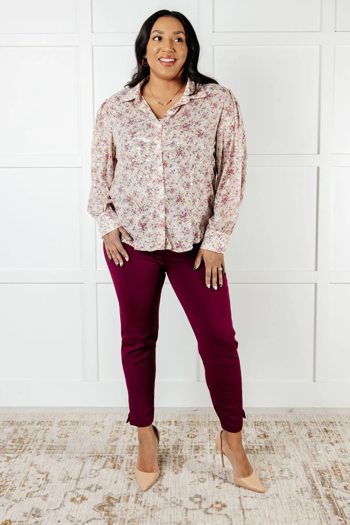 Hazel Blues® |  You and I Connect Floral Button Up Blouse