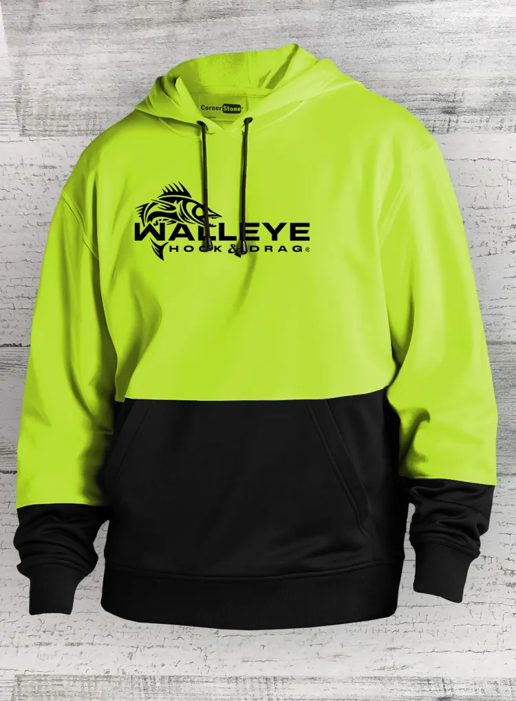 HD Fish - Sport Series - Enhanced Visibility Fleece Pull over Hoodie - Catfish Walleye Crappie Bass