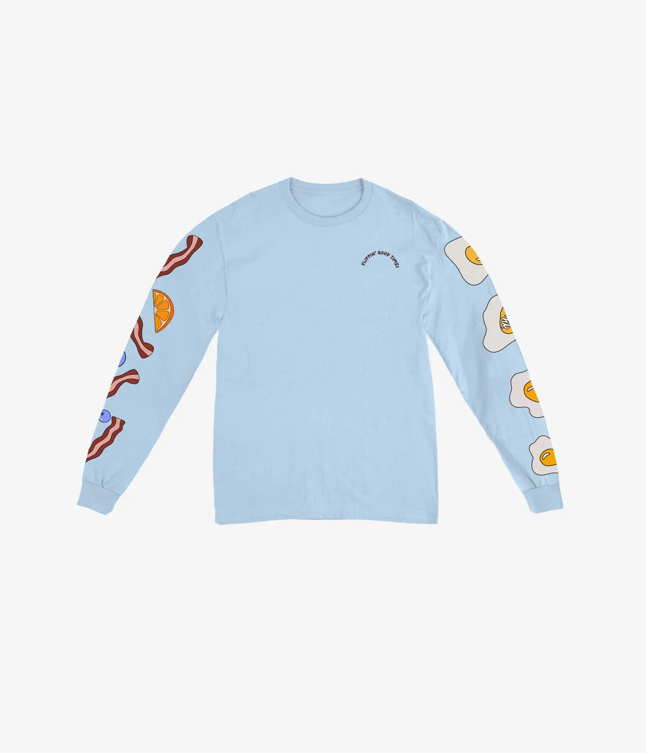 Headster Kids Sunday's Breakfast Long-Sleeve T-Shirt - Salty Blue