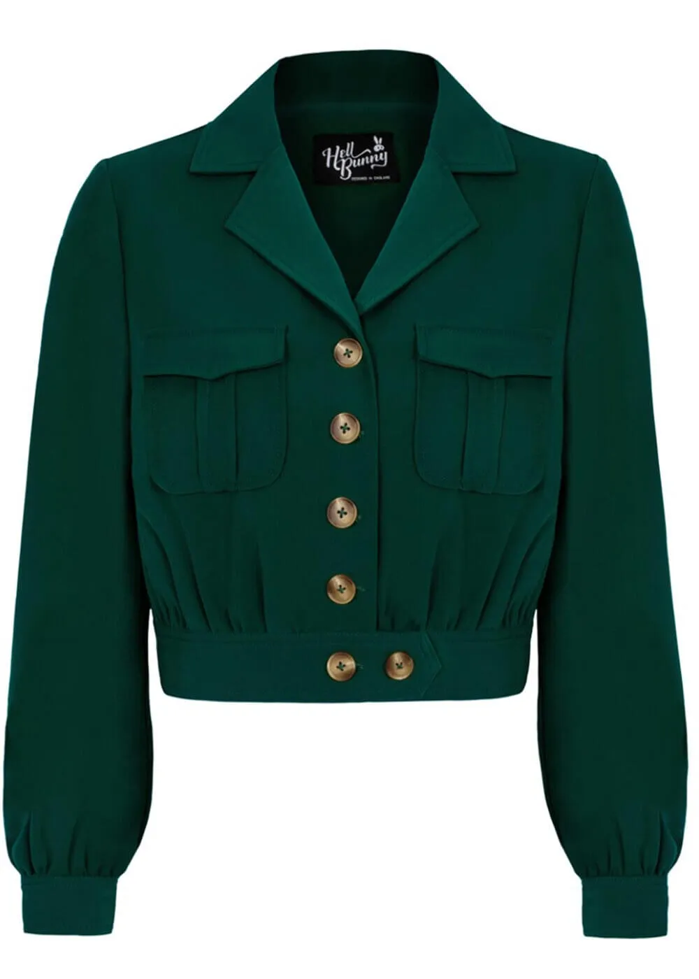 Hell Bunny Ravenwood 40's Jasje Donker Groen