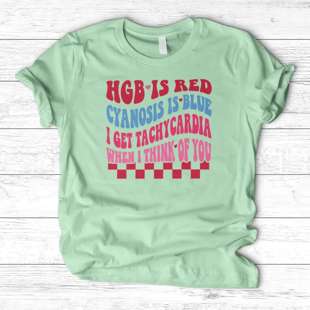 ''HGB is Red Cyanosis is Blue'' T-Shirt
