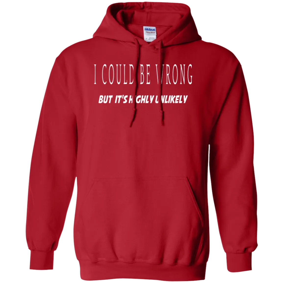 Hoodie-I Could Be Wrong, Highly Unlikely-Black