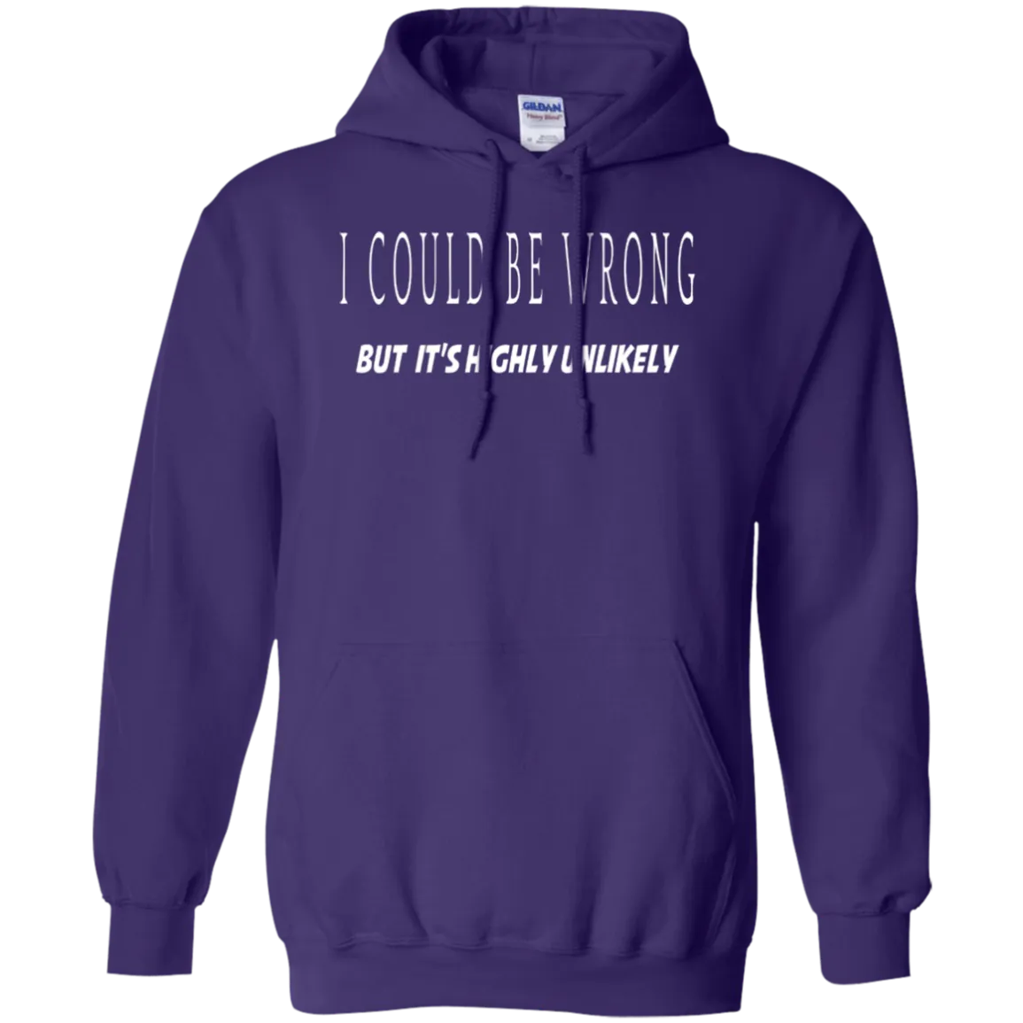 Hoodie-I Could Be Wrong, Highly Unlikely-Black